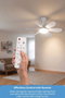 Sinbo SF-7708-W Ventilador de techo con control remoto e iluminación LED, Blanco